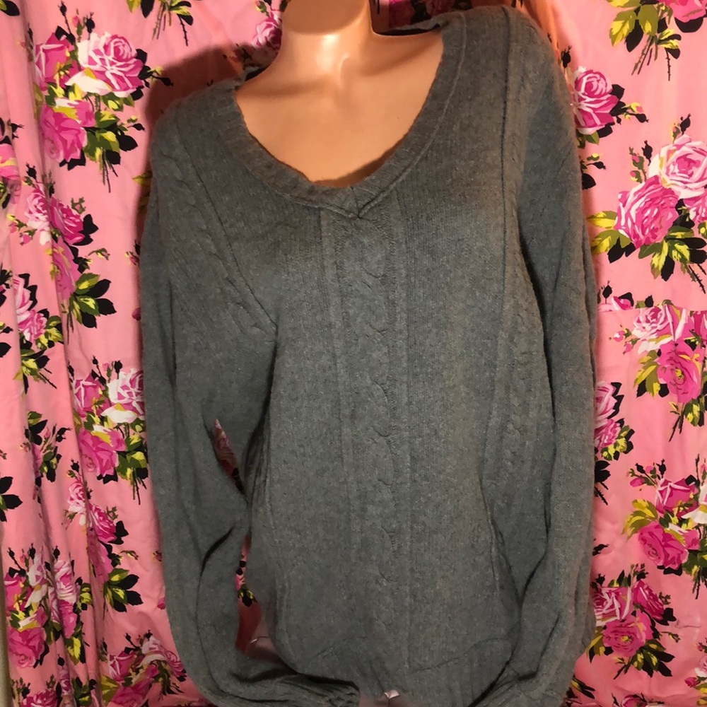 NOBA Italy gray oversized sweater cozy winter wool